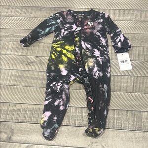 Hurley Black and Yellow Footie Pajamas